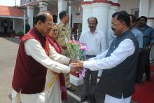 PROF. JAGDISH MUKHI & SPOUSE, FORMER GOVERNOR OF ASSAM VISITED RAJ BHAVAN.