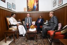 MR. ACHIM FABIG, CONSUL GENERAL OF GERMANY AT MUMBAI, MR. DEAN MENEZES, MR. GIRISH RAIKAR CALLED ON HON'BLE GOVERNOR AT RAJ BHAVAN.