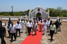 Hon'ble Governor alongwith visited First Lady St.Bartholomew's Church and Christ Ray Cross, Chorao