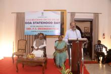 Hon'ble Governor along with First Lady, Smt. Reetha Sreedharan & Secretary to Governor, Shri. M.R.M. Rao, IAS, celebrated Goa Statehood Day at Raj Bhavana.