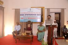 Hon'ble Governor along with First Lady, Smt. Reetha Sreedharan & Secretary to Governor, Shri. M.R.M. Rao, IAS, celebrated Goa Statehood Day at Raj Bhavana.