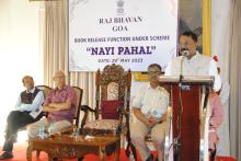 Hon'ble Governor in the presence of Jnanpith Awardee, Shri.Damodar Mauzo released 5 books under Nayi Pahel Scheme at Raj Bhavan.