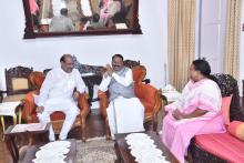 Shri Om Birla, Hon'ble Speaker, Lok Sabha called on Hon'ble Governor at Raj Bhavan