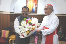 His Eminence Felip Neri Cardinal Ferrao called on Hon'ble Governor at Raj Bhavan