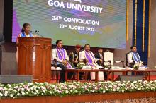 Hon'ble President of India, Smt. Droupadi Murmu addressed the 34th Convocation of Goa University at New Durbar Hall, Raj Bhavan, Goa.