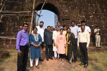 Hon’ble Governor visited Our Lady of Victory Church, Revora, Mauli Devasthan, Nadora, “Ranyache Juve”, island, Corjuen fort and interacted with Sarpanch and Panchayat members of Aldona Panchayat, Shikeri Gaushala, Maem as part of Dweep Parichay Yatra