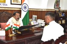 Commodore Prachit Panda, Naval Officer in Charge (NOIC) Goa, called on Hon'ble Governor at Raj Bhavan