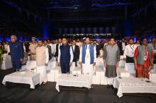 Hon'ble Governor Attended Closing Ceremony of 37th National Games, along with Shri Jagdeep Dhankar, Hon'ble Vice President of India at Dr. Shyama Prasad Mukherjee Indoor Stadium, in Taleigao