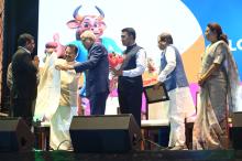 Hon'ble Governor Attended Closing Ceremony of 37th National Games, along with Shri Jagdeep Dhankar, Hon'ble Vice President of India at Dr. Shyama Prasad Mukherjee Indoor Stadium, in Taleigao