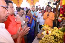 Hon’ble Governor Alongwith First Lady Adv.(Smt.) Reetha Sreedharan visited Shree Bodgeshwar Temple, Mapusa.