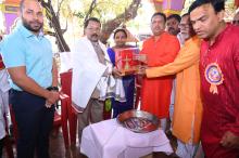 Hon’ble Governor Alongwith First Lady Adv.(Smt.) Reetha Sreedharan visited Shree Bodgeshwar Temple, Mapusa.