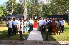 Hon’ble Governor on the occasion of Martyr’s Day inaugurated the Mahatma Gandhi Square and unveiled panels depicting important aspects in the life of Mahatma Gandhi, Near the New Durbar Hall at Raj Bhavan.