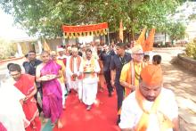 Hon’ble Governor Attended as a Chief Guest for Ram Mandir Abhiyan Program, Mahalasa Narayani Temple, Verna. 