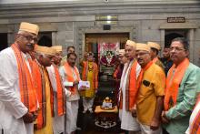 Hon’ble Governor Attended as a Chief Guest for Ram Mandir Abhiyan Program, Mahalasa Narayani Temple, Verna. 