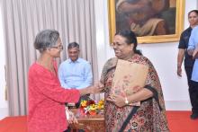 Interaction session followed by High Tea with Hon’ble Governor and First Lady & 50 to 60 Ladies from Street Providence Shelter Home, Sangolda Goa.