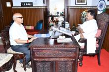 Shri Digambar Kamat, MLA, Margao called on Hon'ble Governor at Raj Bhavan.