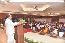 Hon'ble Governor Attended function of Honouring of Jagadguru Sri Sri Sri Bharathi Tirtha Mahaswamiji from Sri Sri Sri Jagadguru Shankaracharya Mahasamsthanam Dakshinamnaya Sri Sharad Peetham, Srigeri at New Darbar Hall, Raj Bhavan.  