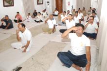 International Yoga Day celebrated at Raj Bhavan. 