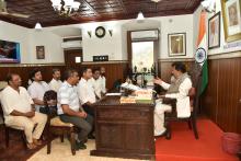 Capt Venzy Viegas, Hon'ble MLA Benaulim, Cruz Silva, Hon'ble MLA Velim,  Shri Joseph Jesus Gabriel Pimenta, Benaulim ZP, Sh. Amit Palekar, Sh. Valmiki Naik, Sh. Surel Tilve,  Sh. Gerson Leo Gomes Called On Hon'ble Governor At Raj Bhavan. 