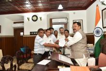 Capt Venzy Viegas, Hon'ble MLA Benaulim, Cruz Silva, Hon'ble MLA Velim,  Shri Joseph Jesus Gabriel Pimenta, Benaulim ZP, Sh. Amit Palekar, Sh. Valmiki Naik, Sh. Surel Tilve,  Sh. Gerson Leo Gomes Called On Hon'ble Governor At Raj Bhavan. 