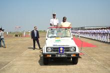 Hon'ble Governor received Hon’ble President of India Smt. Droupadi Murmu at INS Hansa, Vasco.