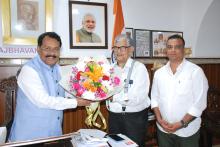 Shri Aleixo  Siqueira, Minister for Law Goa Legislative Assembly called on Hon'ble Governor at Raj Bhavan Goa.