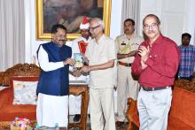 Hon'ble Governor Released Books written by Ms. Sradha Garad at Old Durbar Hall, Raj Bhavan.