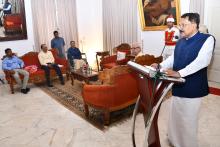 Hon'ble Governor Released Books written by Ms. Sradha Garad at Old Durbar Hall, Raj Bhavan.
