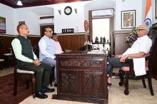 Dr. N. Vinodkumar, IPoS, Chairperson, MPA, Shri Vinayaka Rao, Dy. Chairperson and Shri M. Sankar Babu, Secretary, Called On Hon'ble Governor At Raj Bhavan.